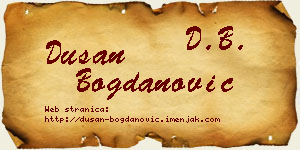 Dušan Bogdanović vizit kartica
